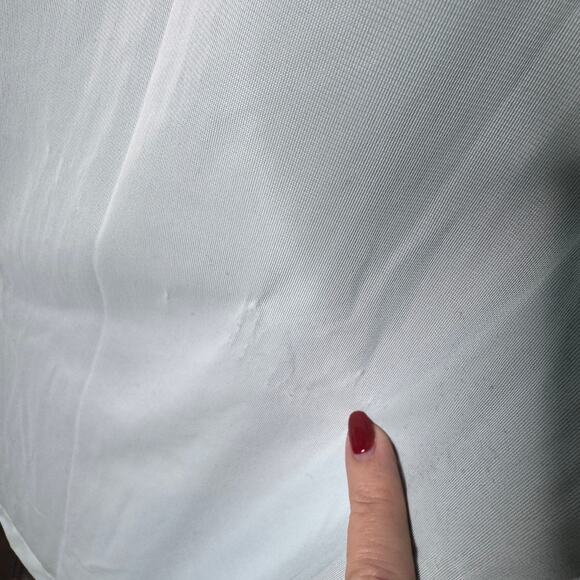 Vanity Fair XL Seafoam Aqua Nylon Robe Sheer Tricot Peignoir 2000s Y2K Vintage - Picture 4 of 8